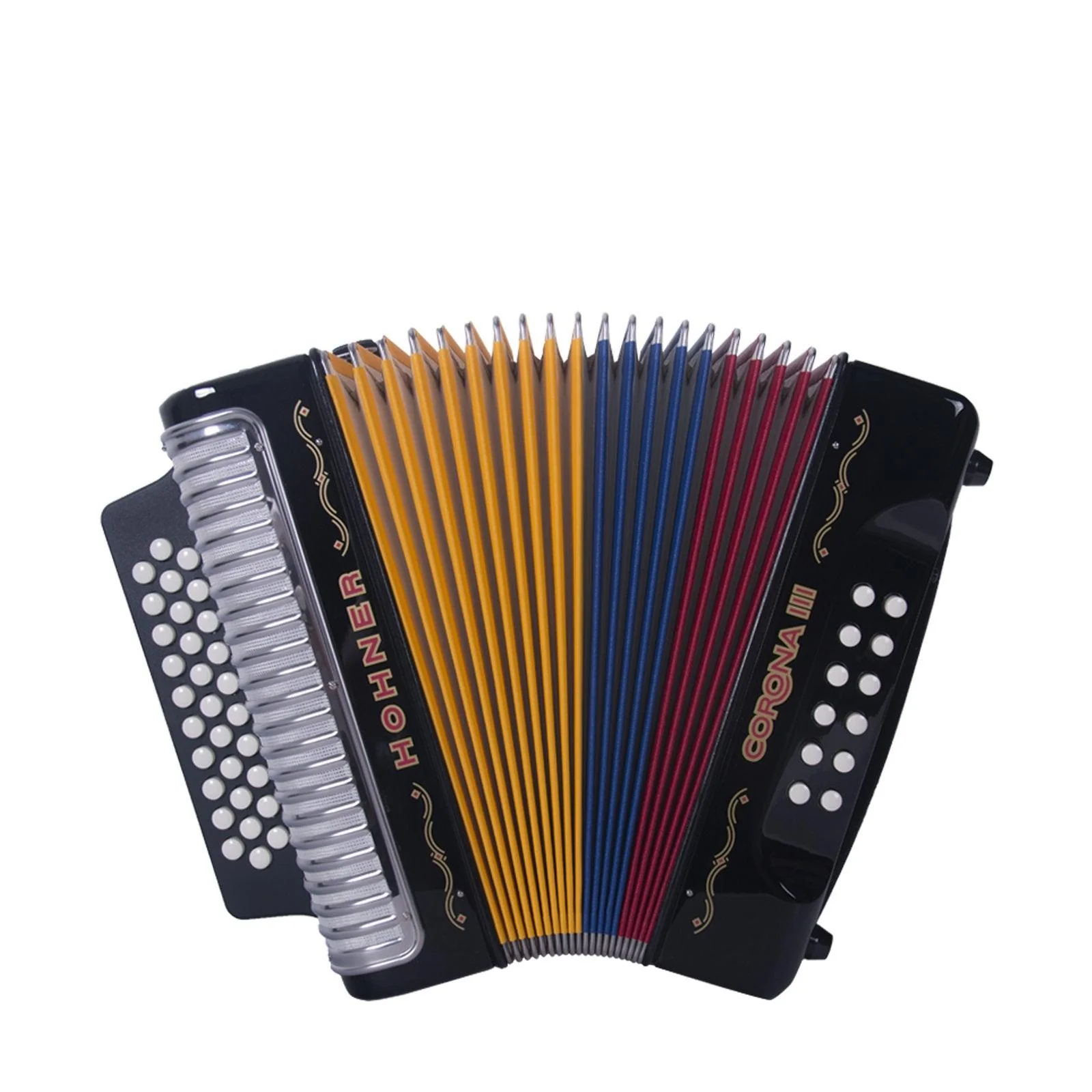 Acordeon Hohner Corona Iii 5 Letras Negro-col A57731