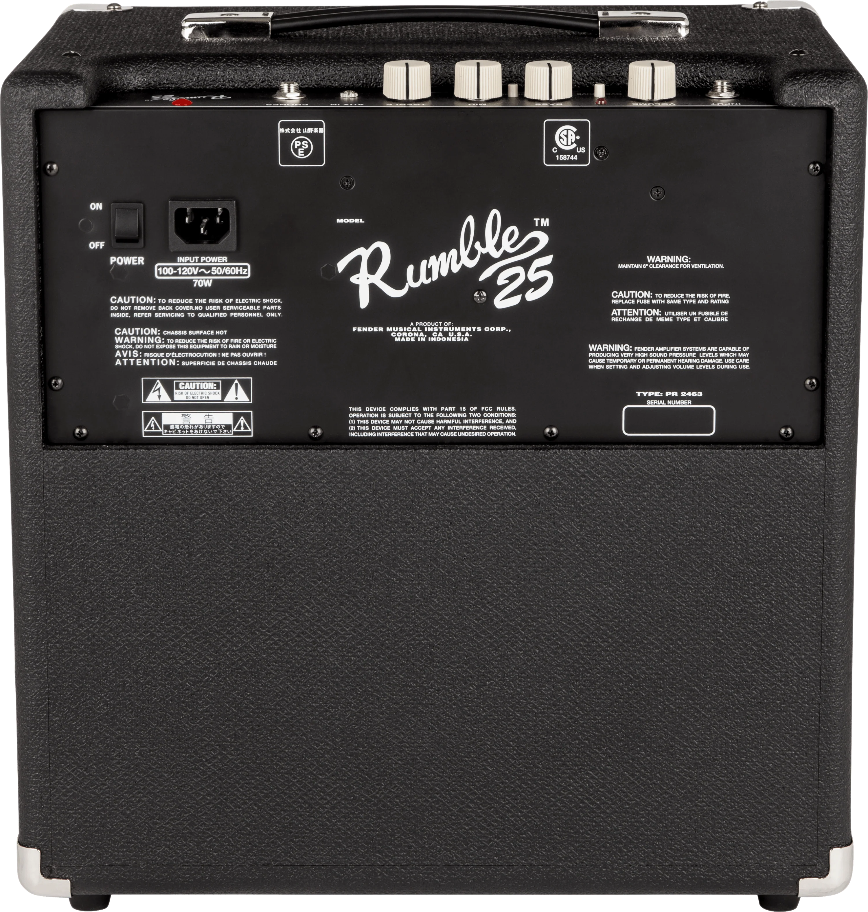 Amplificador Fender Rumble 25 2370200900 Ds Para Bajo - Image 4