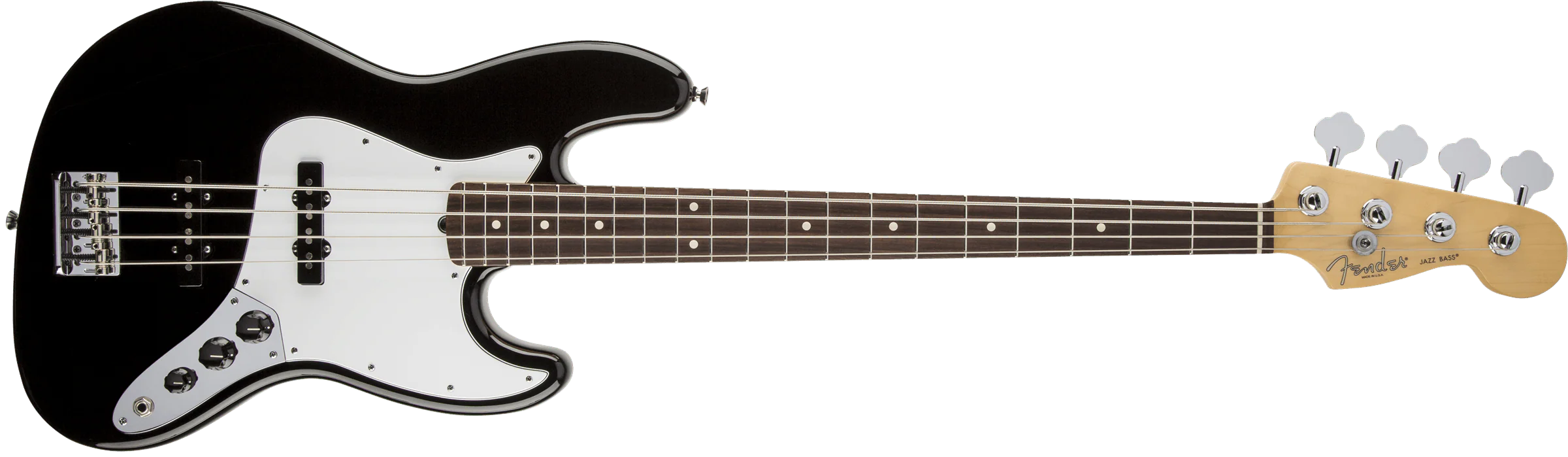 Bajo Electrico Fender American Standard Jazz Bass®, diapasón de palisandro, negro0193700706