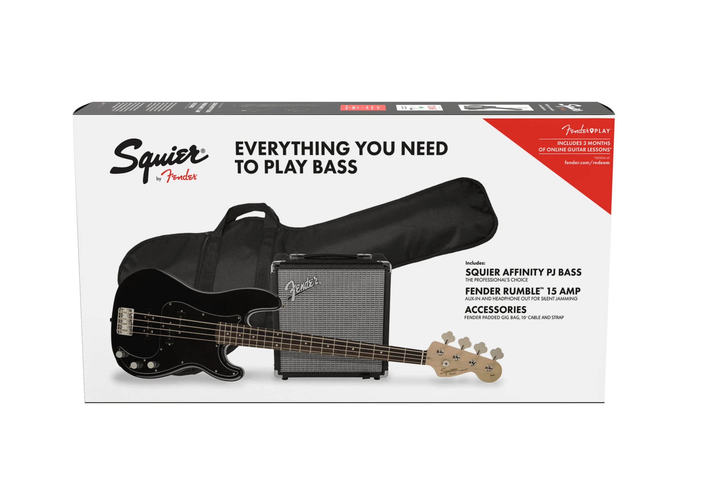 Bajo Electrico Fender Squier Affinity Precision Bass PJ Pack Gig Bag Rumble 15 - 120V 0371982006 - Image 6