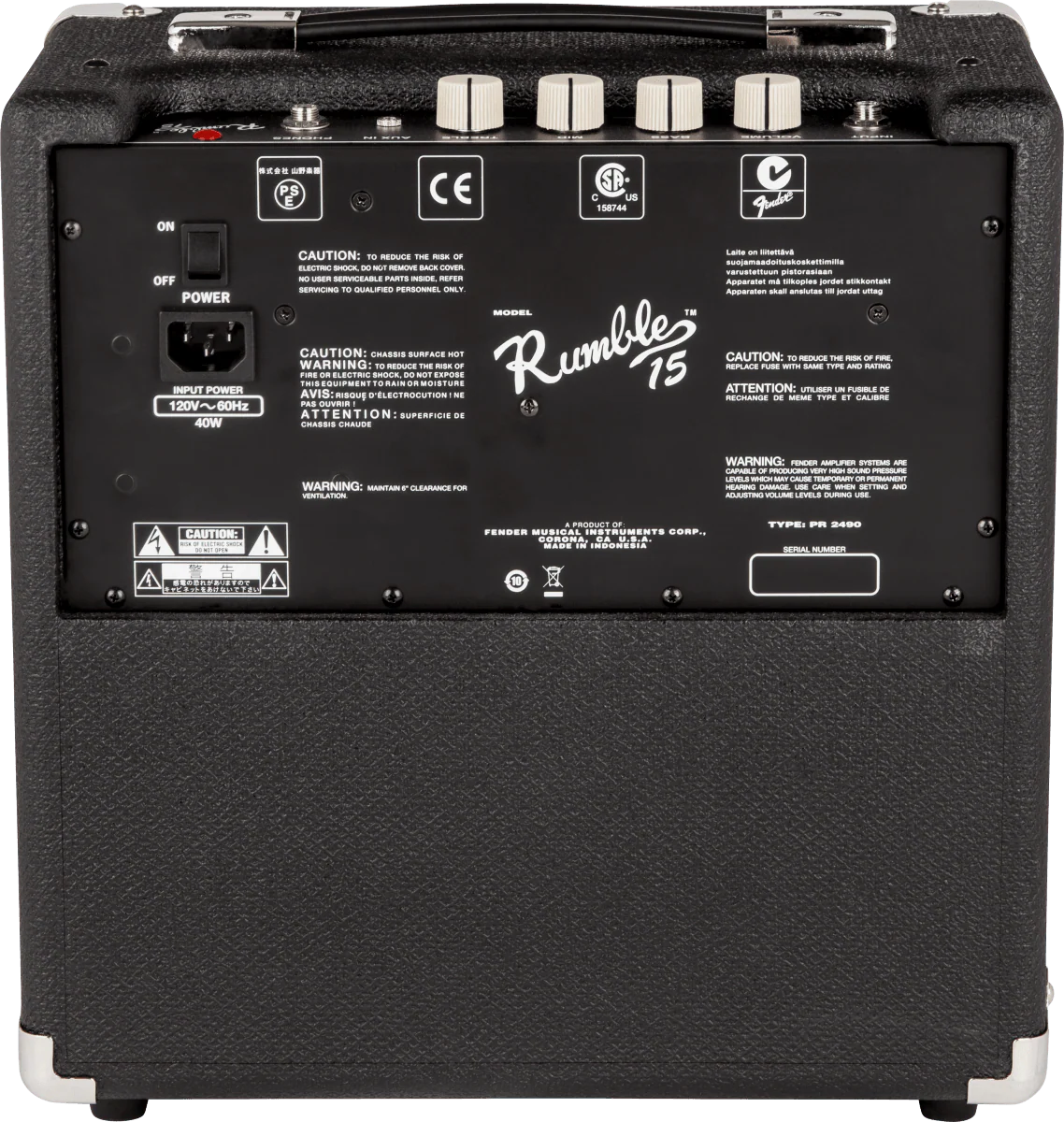 Bajo Electrico Fender Squier Affinity Precision Bass PJ Pack Gig Bag Rumble 15 - 120V 0371982032 - Image 2