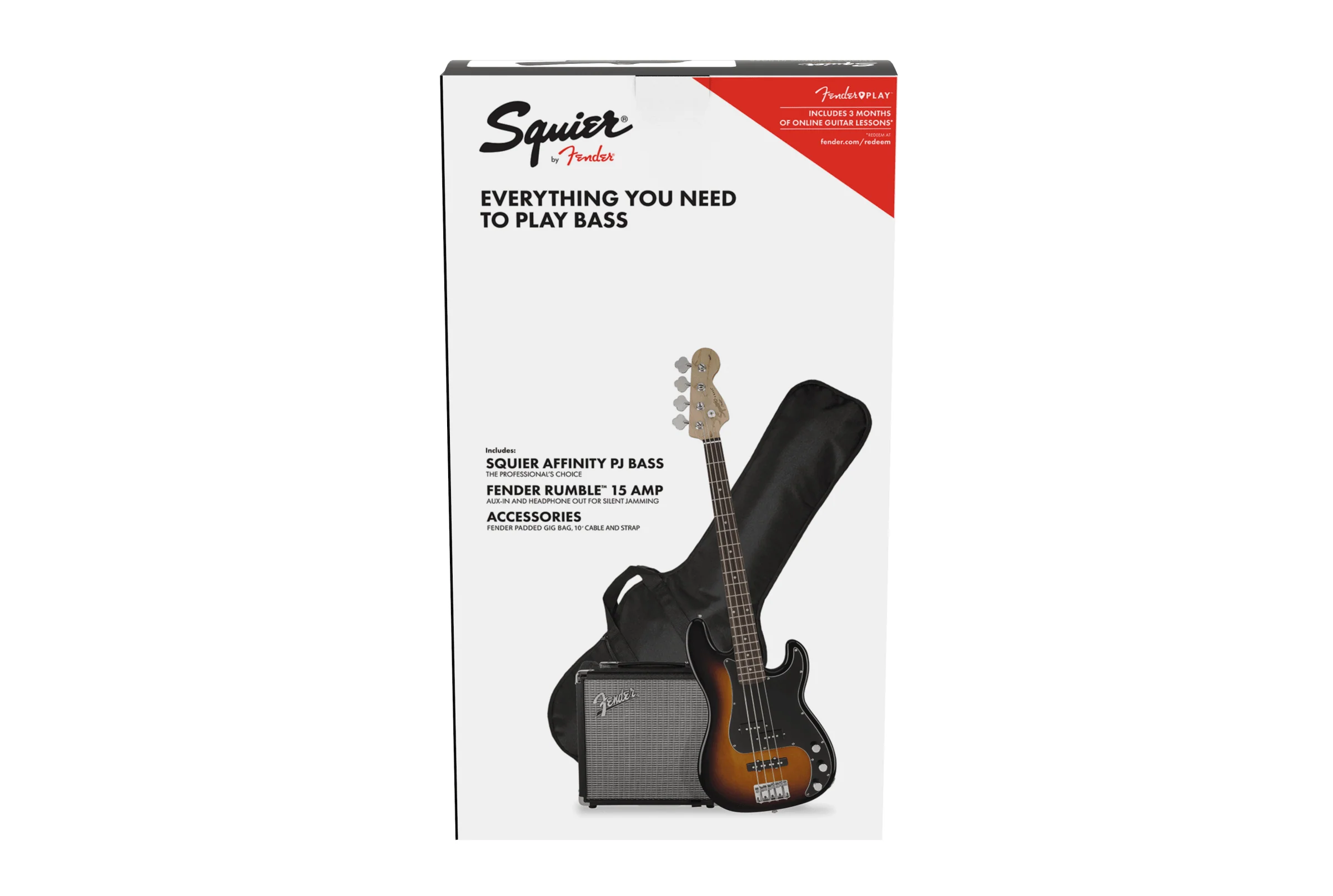 Bajo Electrico Fender Squier Affinity Precision Bass PJ Pack Gig Bag Rumble 15 - 120V 0371982032 - Image 5