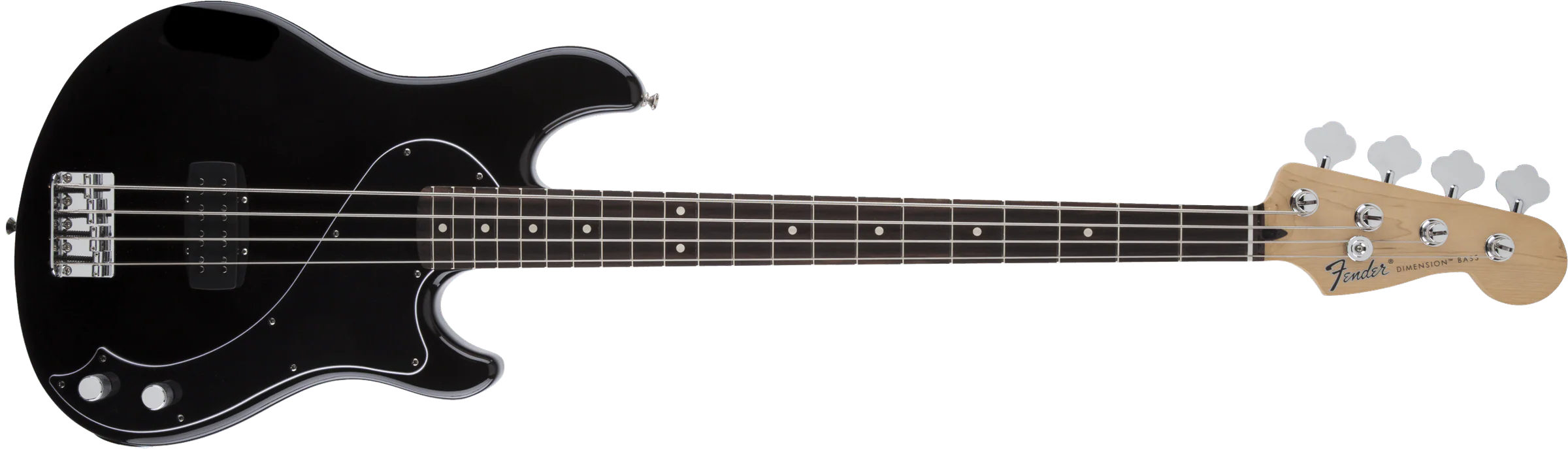 Bajo Electrico Fender Standard Dimension™ Bass IV, diapasón de palisandro, negro0149600506