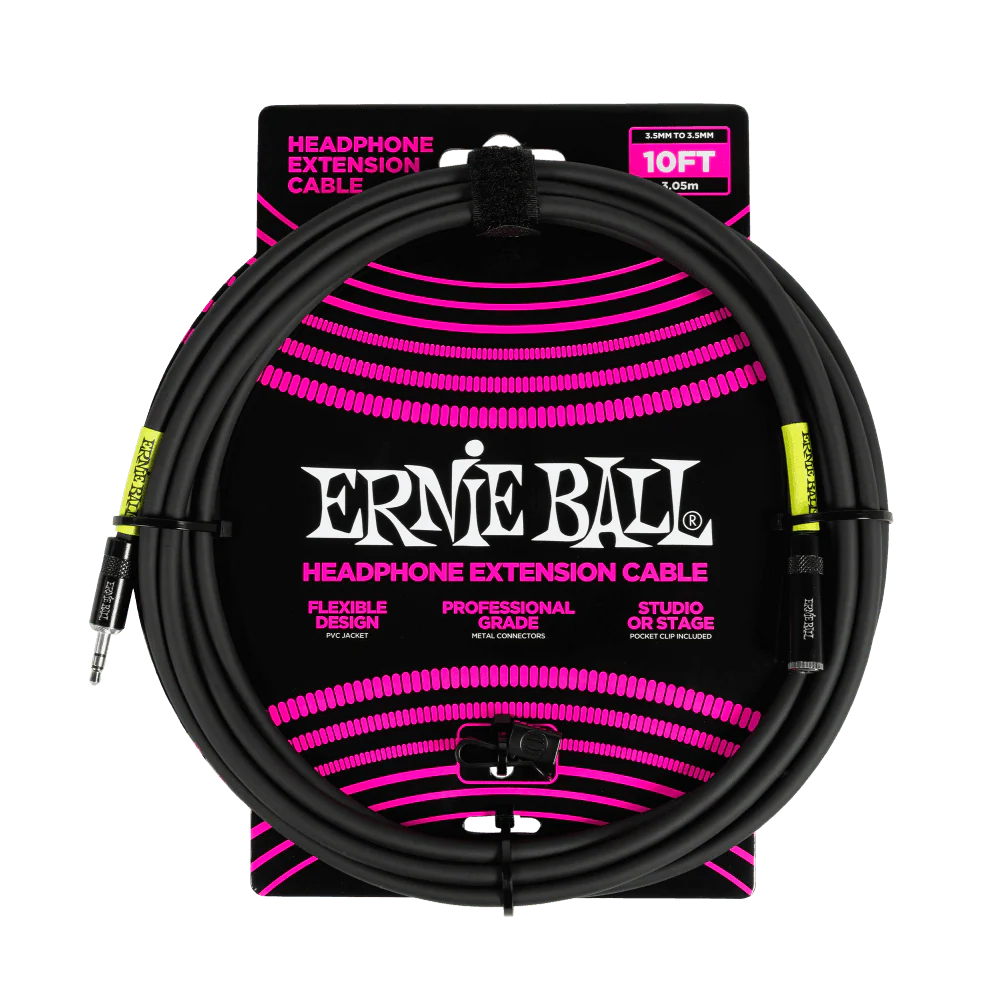 Cable Ernie Ball Plug 3.5mm 10ft P06424 Negro