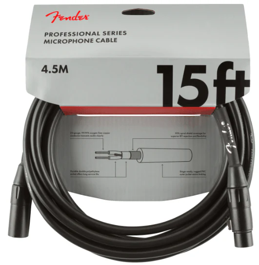 CABLE FENDER MICROFONO PROF 15FT 4.5M 0990820018