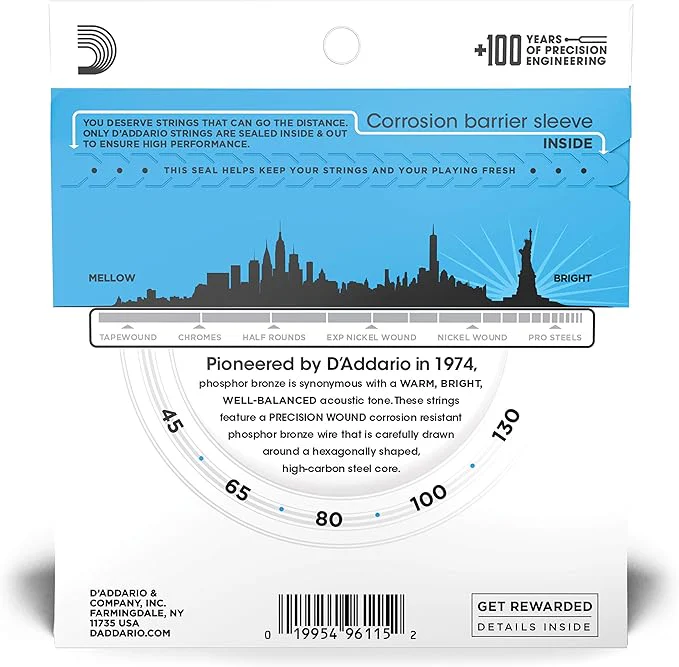 Encordado D Addario Bajo Acustico Epbb170-5 45-130 5 C - Image 4