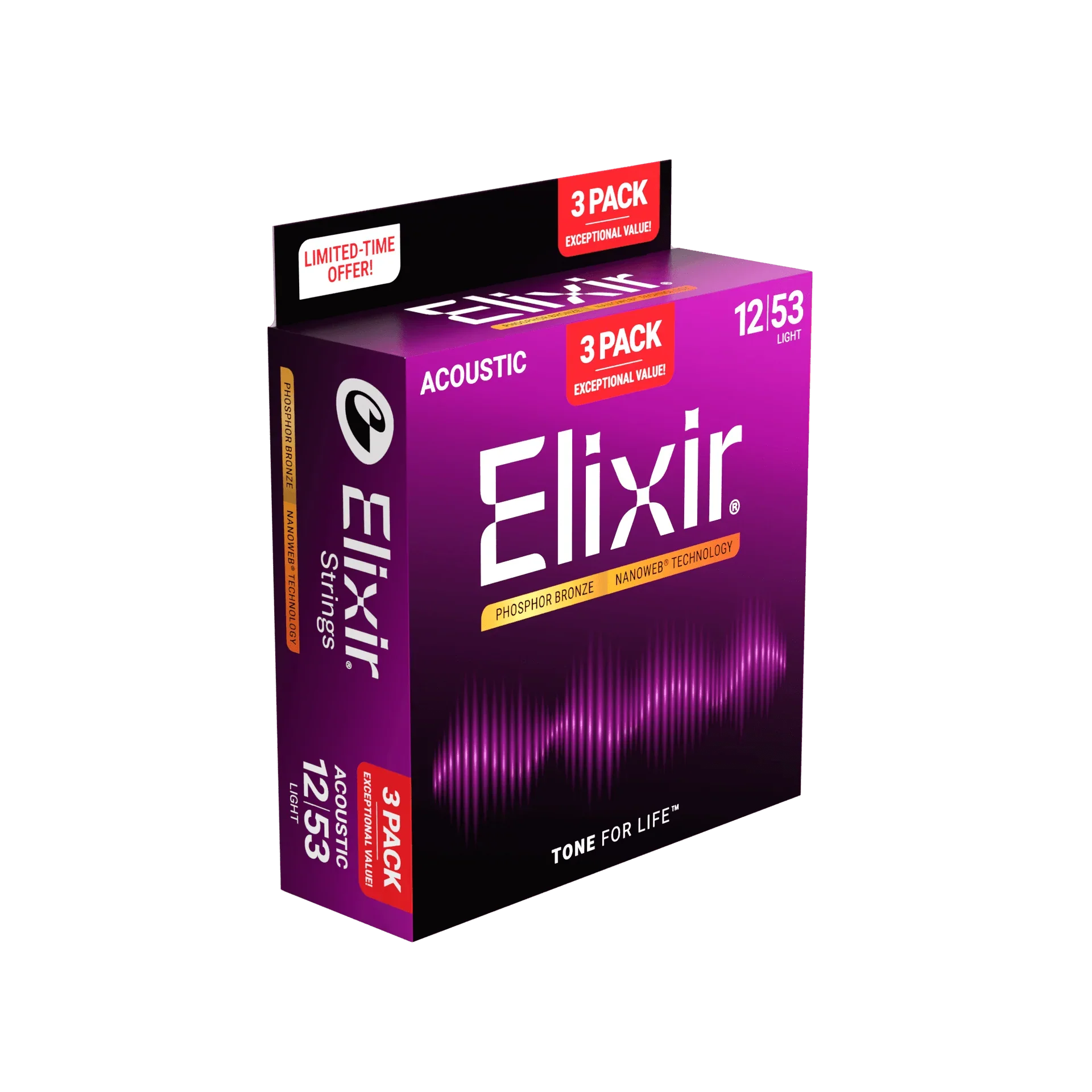 Encordado Elixir Guitarra Acustica 16569 12-53 X3 - Image 3