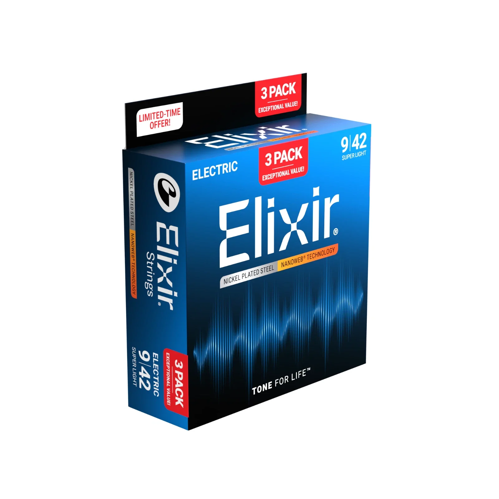 Encordado Elixir Guitarra Electrica 16566 9-42 X3 - Image 3