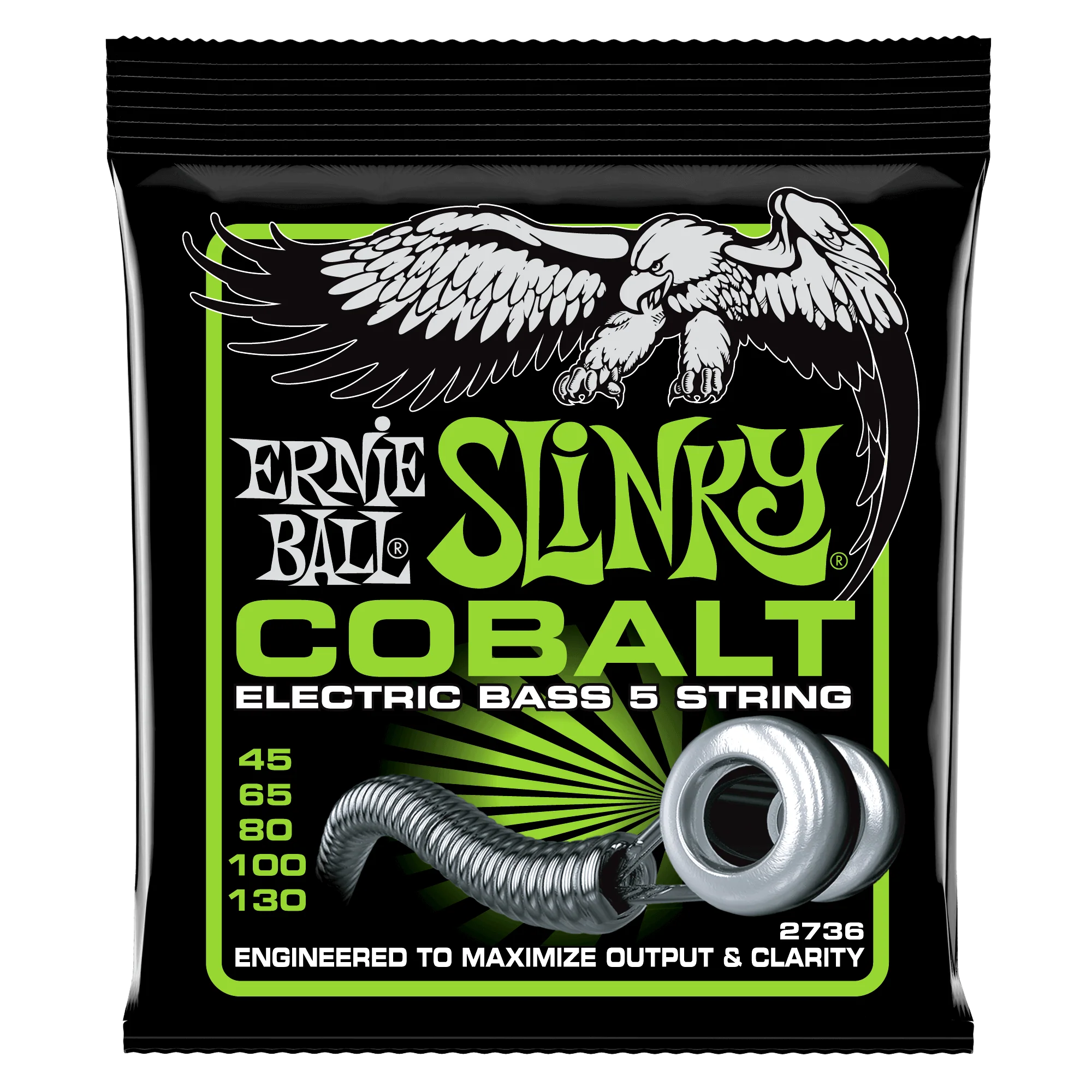 Encordado Ernie Ball Bajo Electrico 2736 45-130 5 Cuerdas