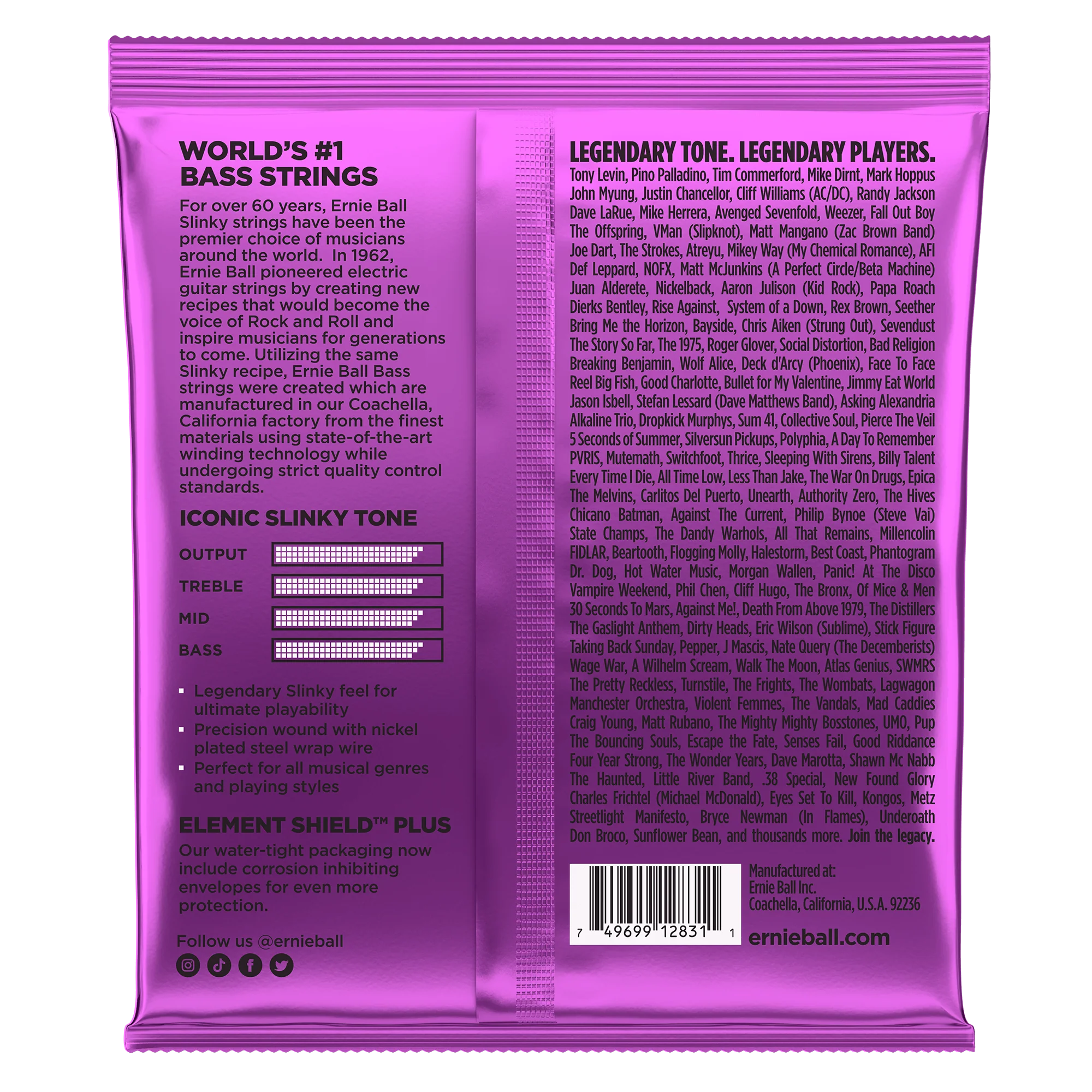 Encordado Ernie Ball Bajo Electrico 2831 55-110 - Image 2