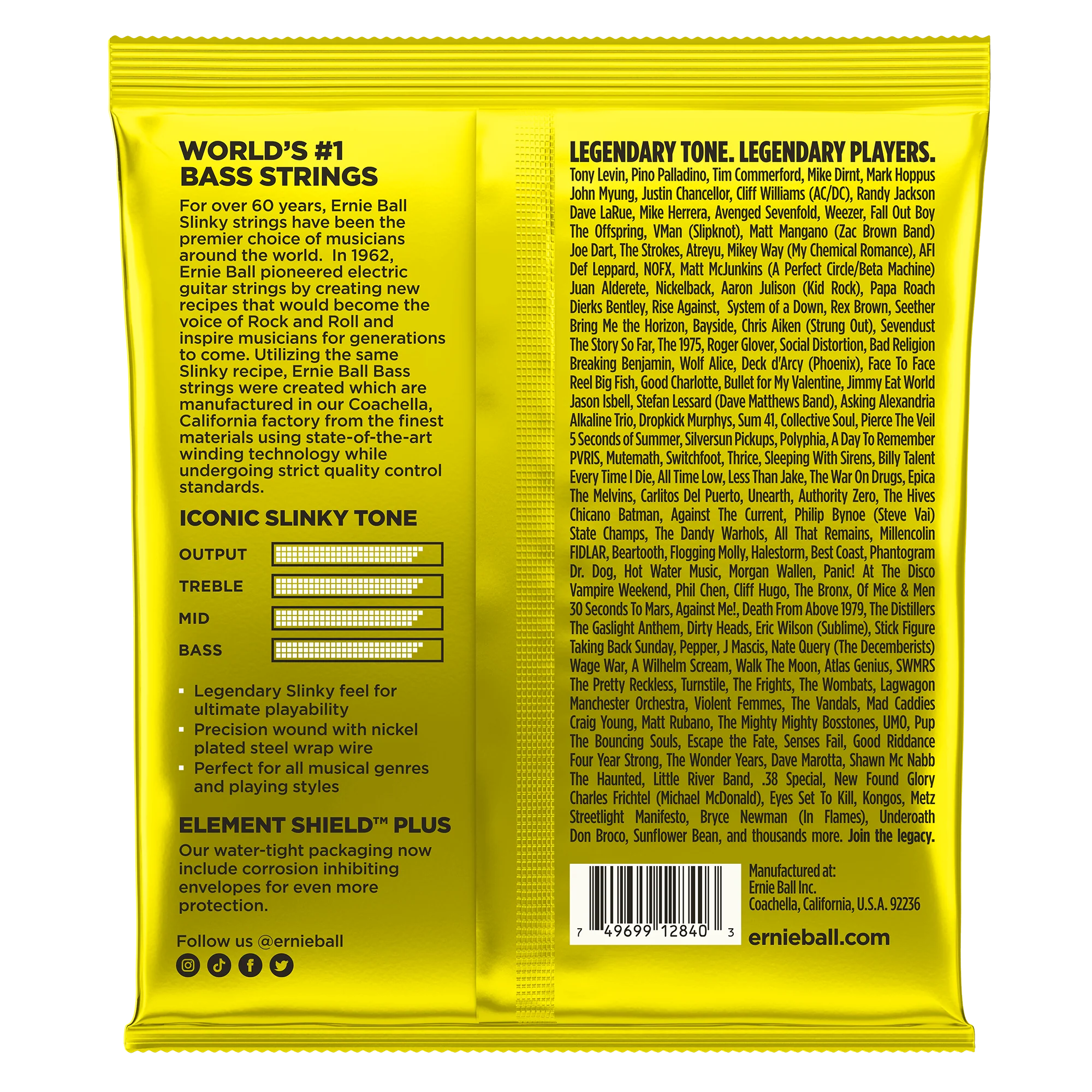 Encordado Ernie Ball Bajo Electrico 2840 65-130 - Image 2