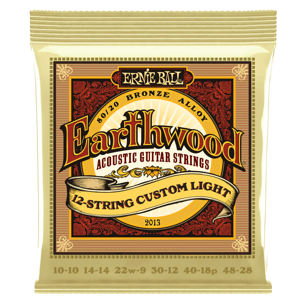 Encordado Ernie Ball Guitarra Acustica 12 Cuerdas Light 80/20 10-48 P02013 Custom