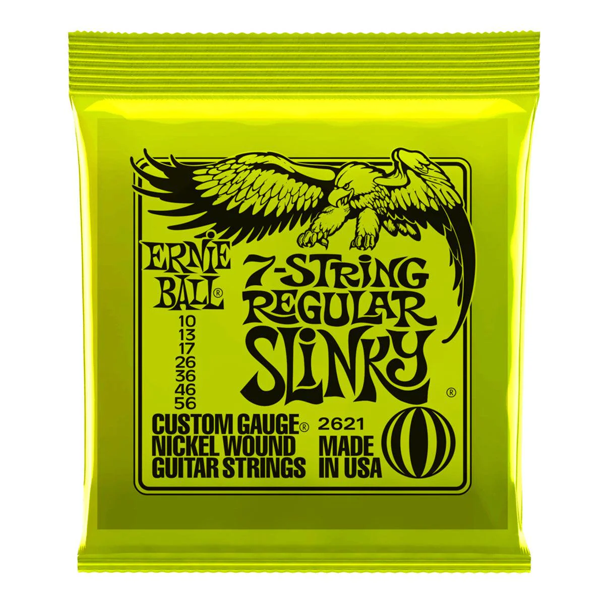 Encordado Ernie Ball Guitarra Electrica 2621 7 Cuerdas 10 56