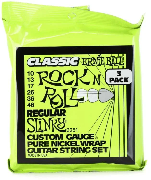 Encordado Ernie Ball Guitarra Electrica Pack 3 10-46 3251