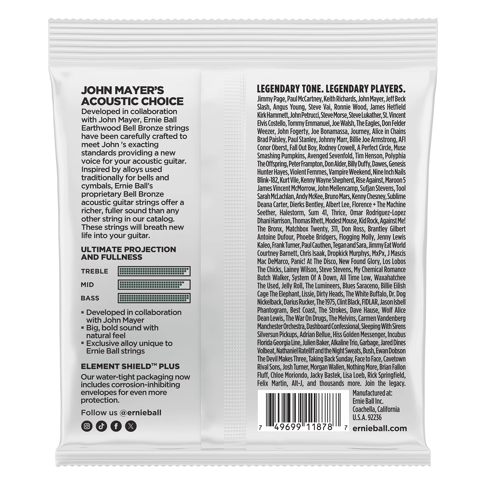 Encordado Ernie Ball Guitarra Acustica 2344 13-56 - Image 2