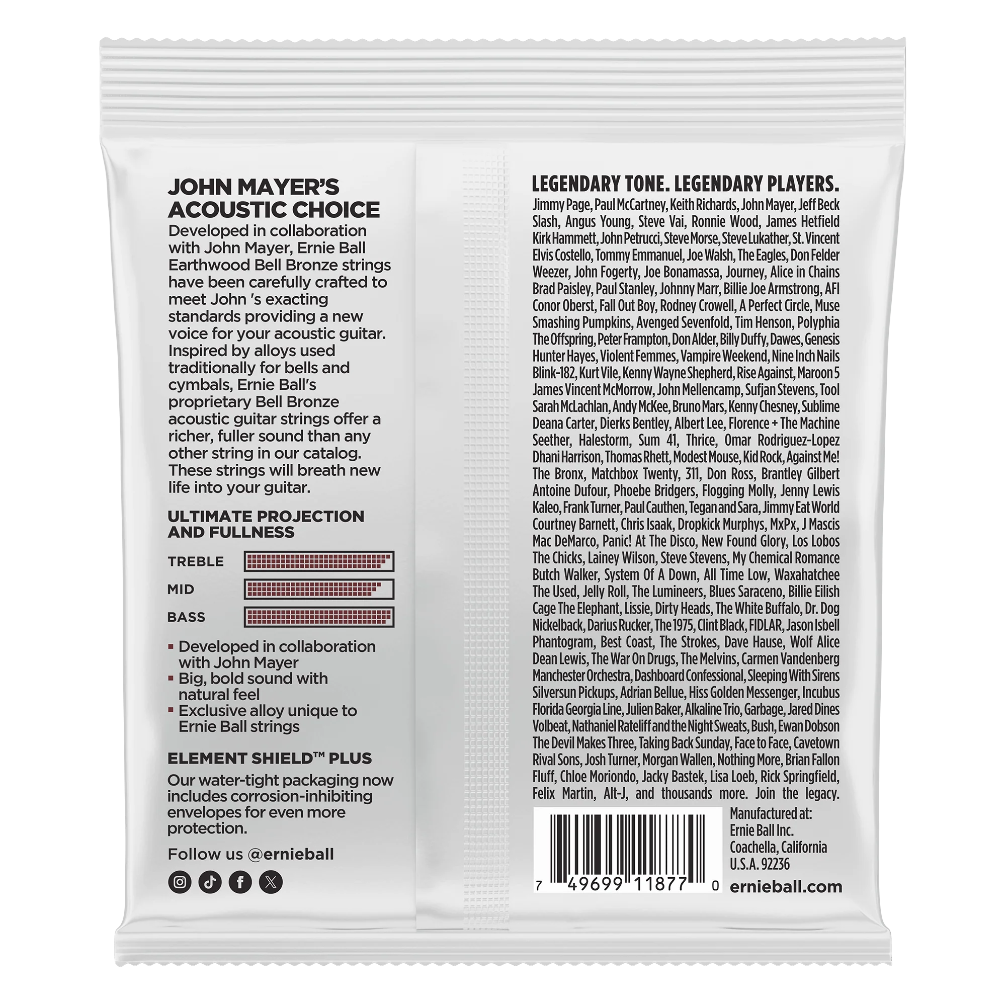 Encordado Ernie Ball Guitarra Acustica 2346 12-54 - Image 2