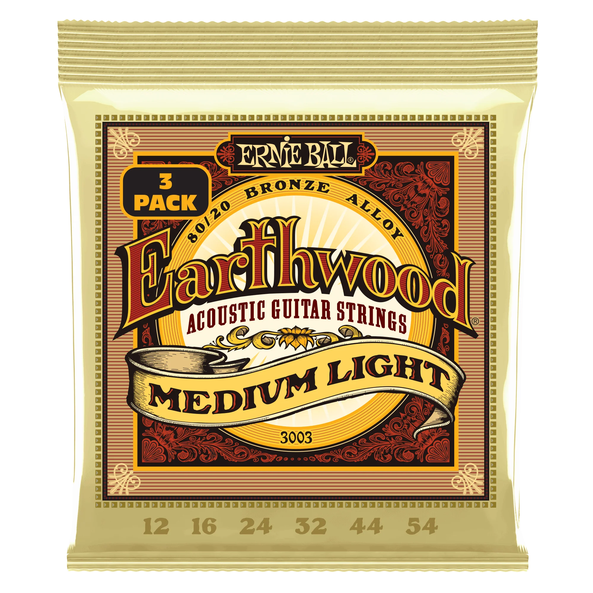 Encordado Ernie Ball Guitarra Acustica 3003 12-54 x3
