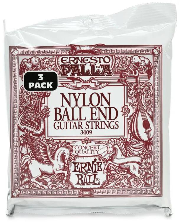 Encordado Ernie Ball Guitarra Acustica Pack 3 Nylon 3409