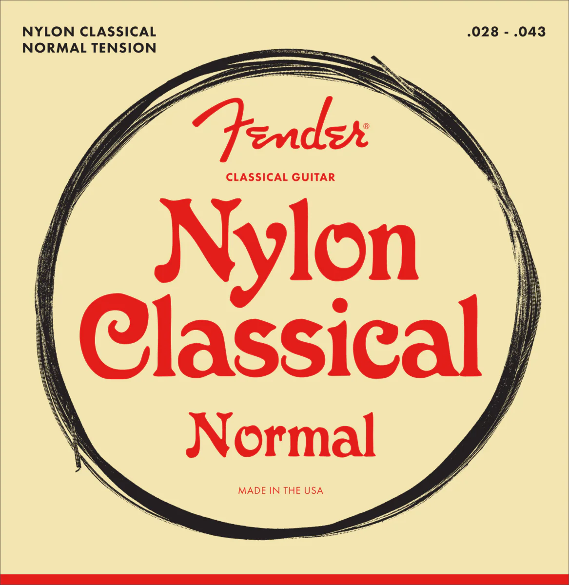 Encordado Fender Guitarra Acustica Nylon 100 Clear/silver