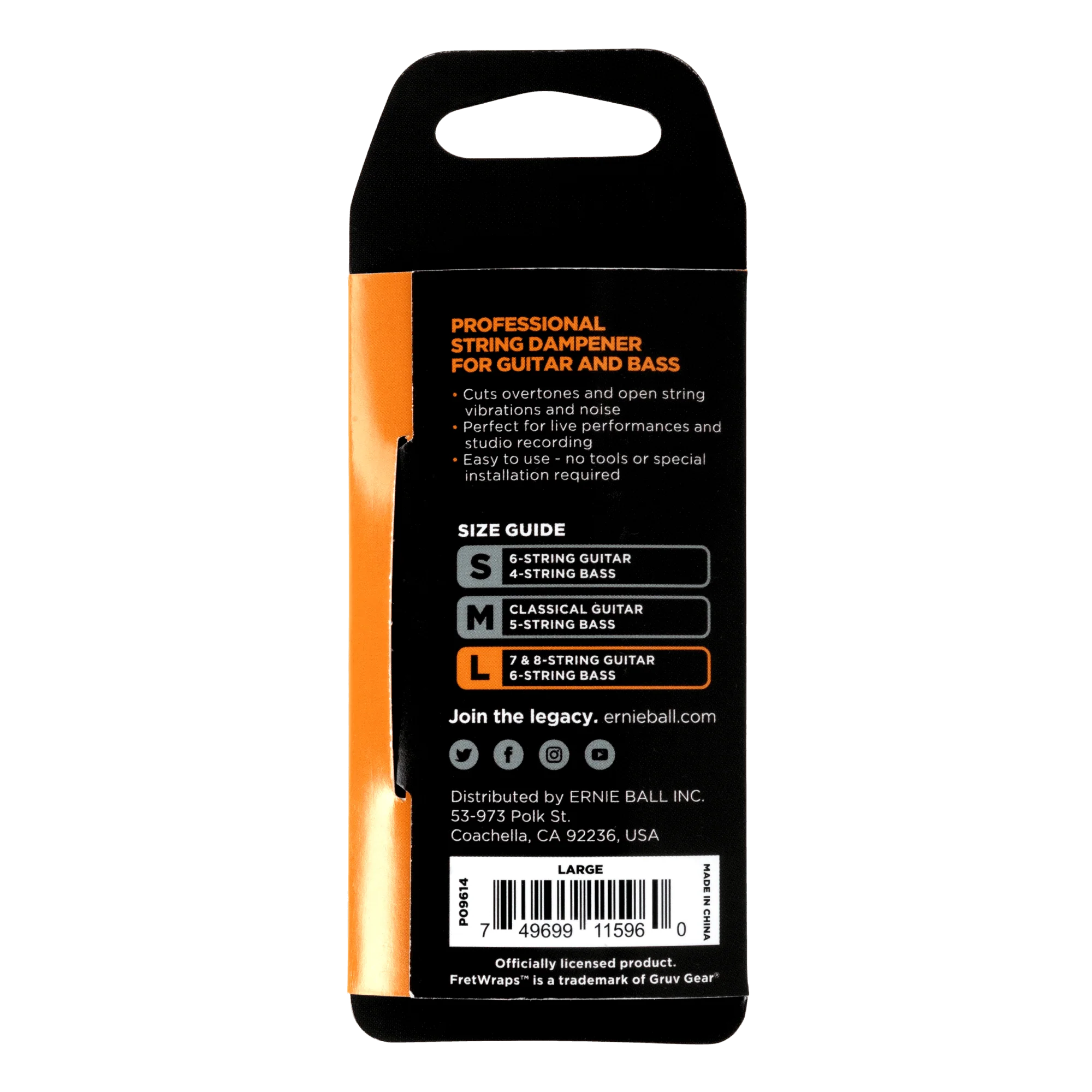 Fretwrap Ernie Ball P09614 Gruv Gear -grande - Image 2