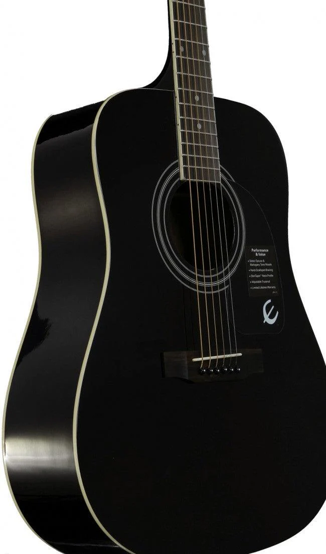 Guitarra Acustica Epiphone Ea10ebch1 Dr-100 Ebony - Image 2