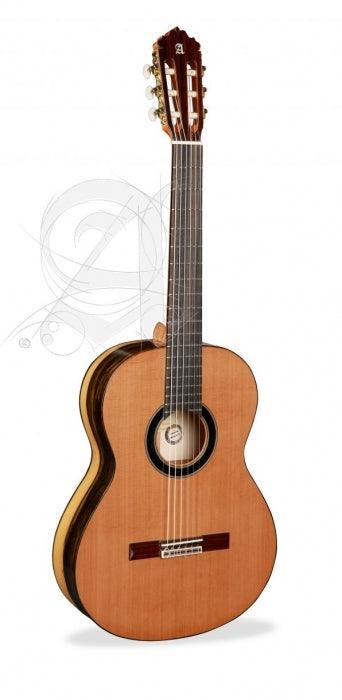 Guitarra Acustica Alhambra 6 Ebano Blanco/Estuche Semiduro