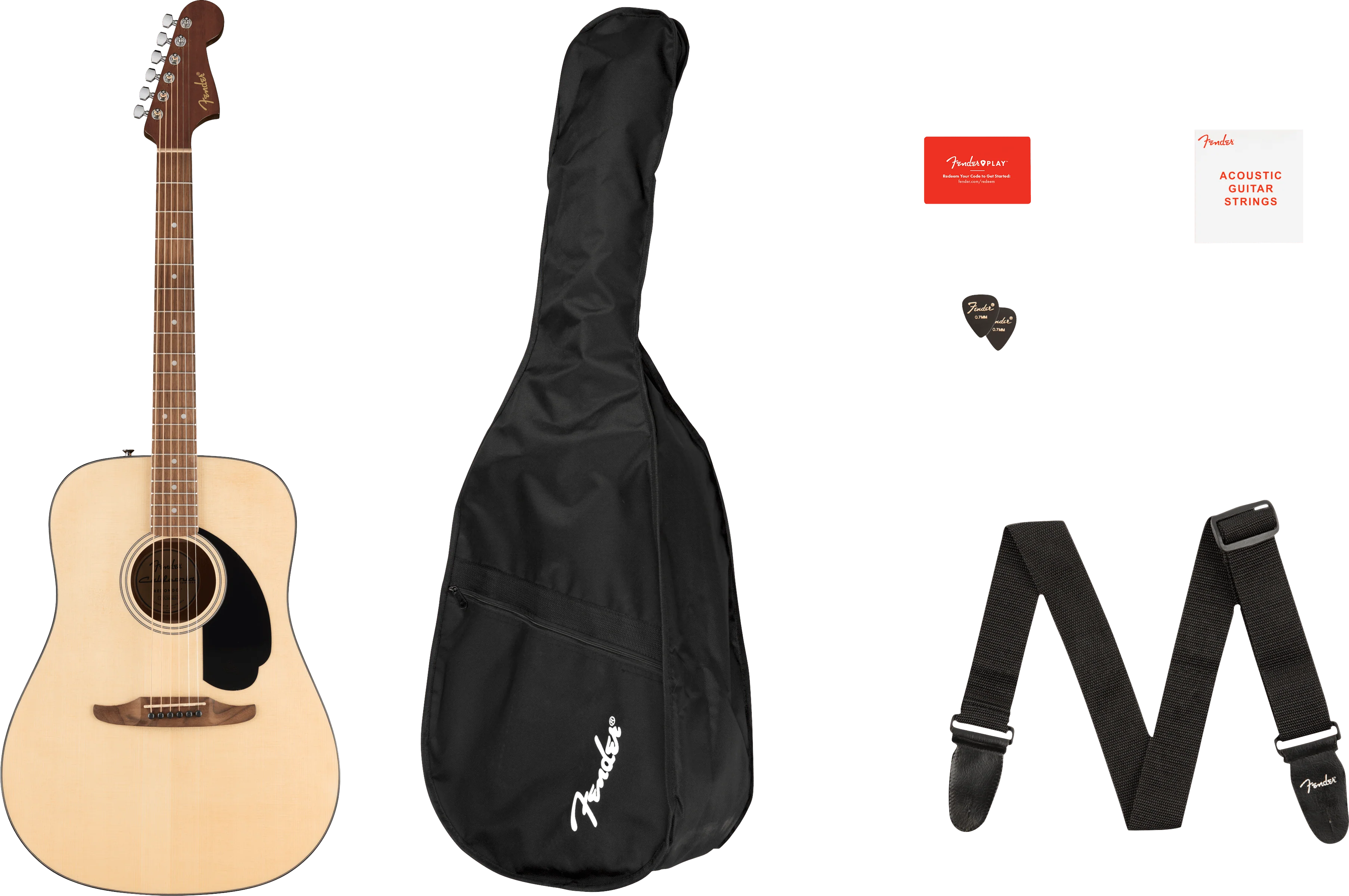 Guitarra Acustica Fender Ca Std Redondo Bpg Nat 0974200421 Kit