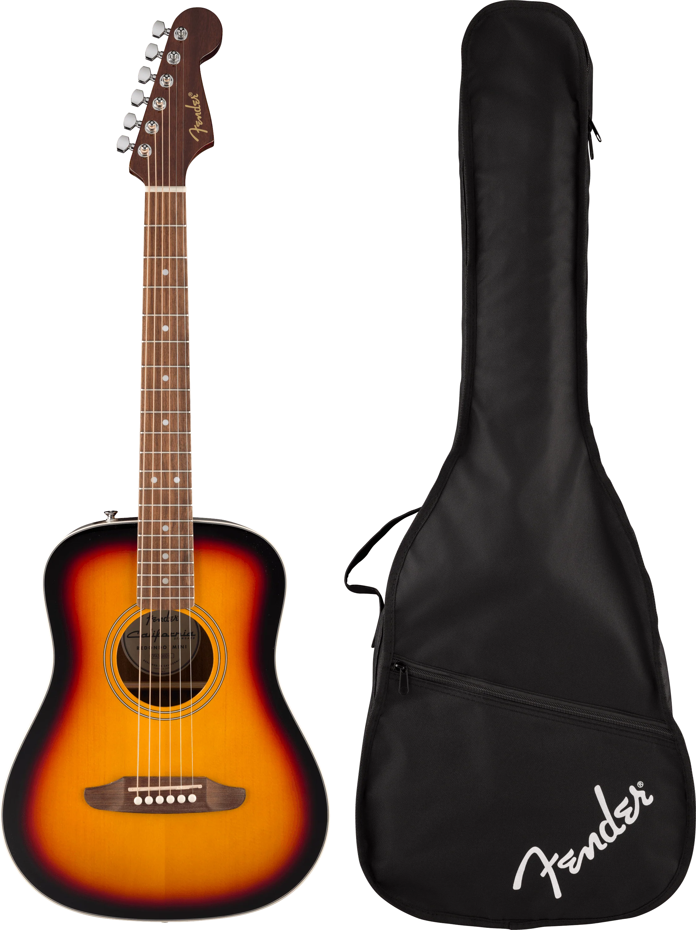 Guitarra Acustica Fender Ca Std Redondo Mini Wb Ib 3Ts 0974101100 - Image 2