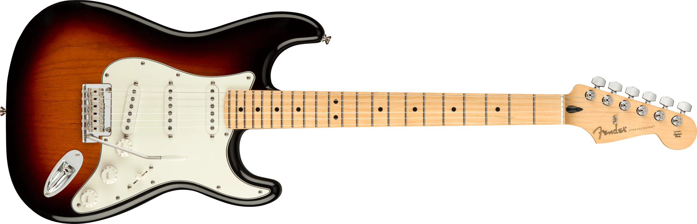 Guitarra Electrica Fender Player Stratocaster®, diapasón de arce, rayos de sol de 3 colores 0144502500