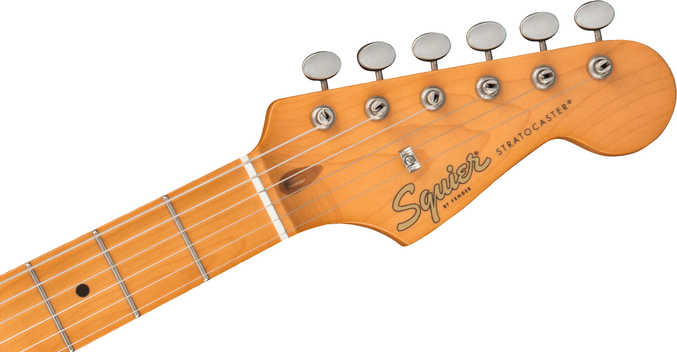 Guitarra Electrica Fender Squier 40th Anniversary Stratocaster®, Vintage Edition, diapasón de arce, golpeador anodizado dorado, azul sónico satinado0379510572 - Image 5