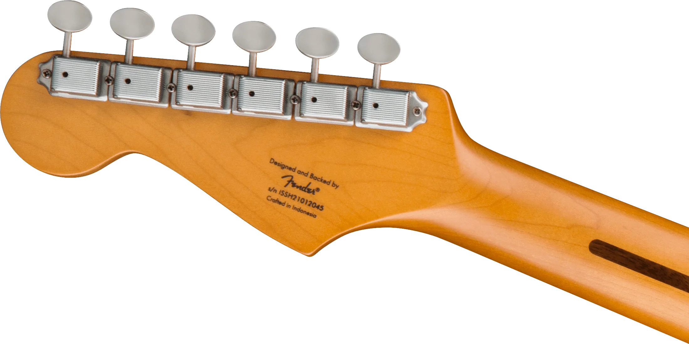 Guitarra Electrica Fender Squier 40th Anniversary Stratocaster®, Vintage Edition, diapasón de arce, golpeador anodizado dorado, azul sónico satinado0379510572 - Image 6