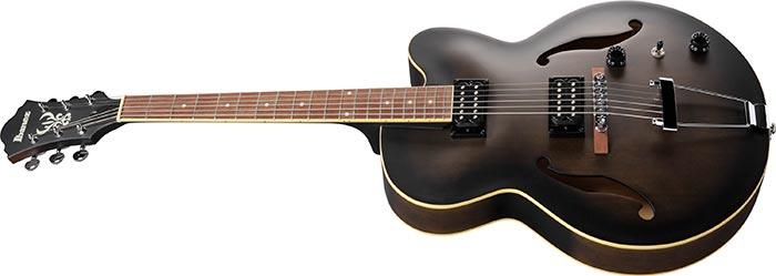 Guitarra Electrica Ibanez Hollow Body Af55-transparent Black Flat - Image 4