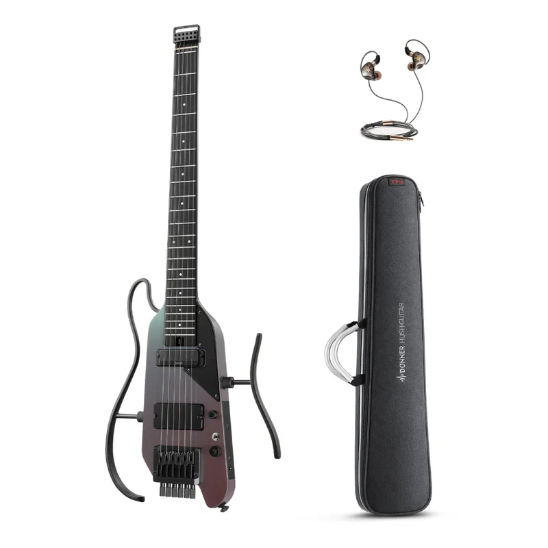 Guitarra Electrica Donner EC7484 Hush-X Pro Midnight Glow - Image 2