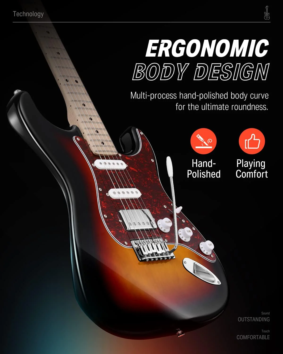 Guitarra Electrica Donner Ec1415 Dst-152s Kit - Image 3
