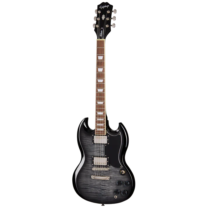 Guitarra Electrica Epiphone E1SGTPEBBNH1 Sg Tribute Plus Transparent Ebony - Image 2