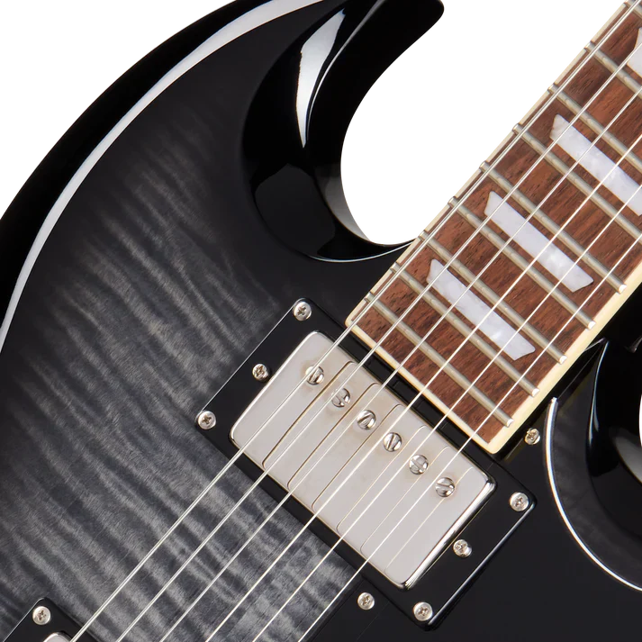 Guitarra Electrica Epiphone E1SGTPEBBNH1 Sg Tribute Plus Transparent Ebony - Image 7