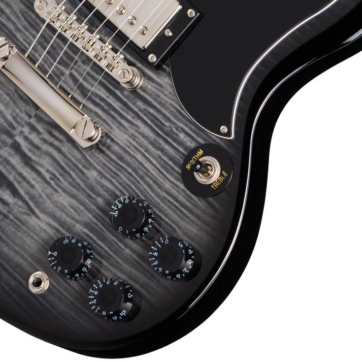 Guitarra Electrica Epiphone E1SGTPEBBNH1 Sg Tribute Plus Transparent Ebony - Image 8