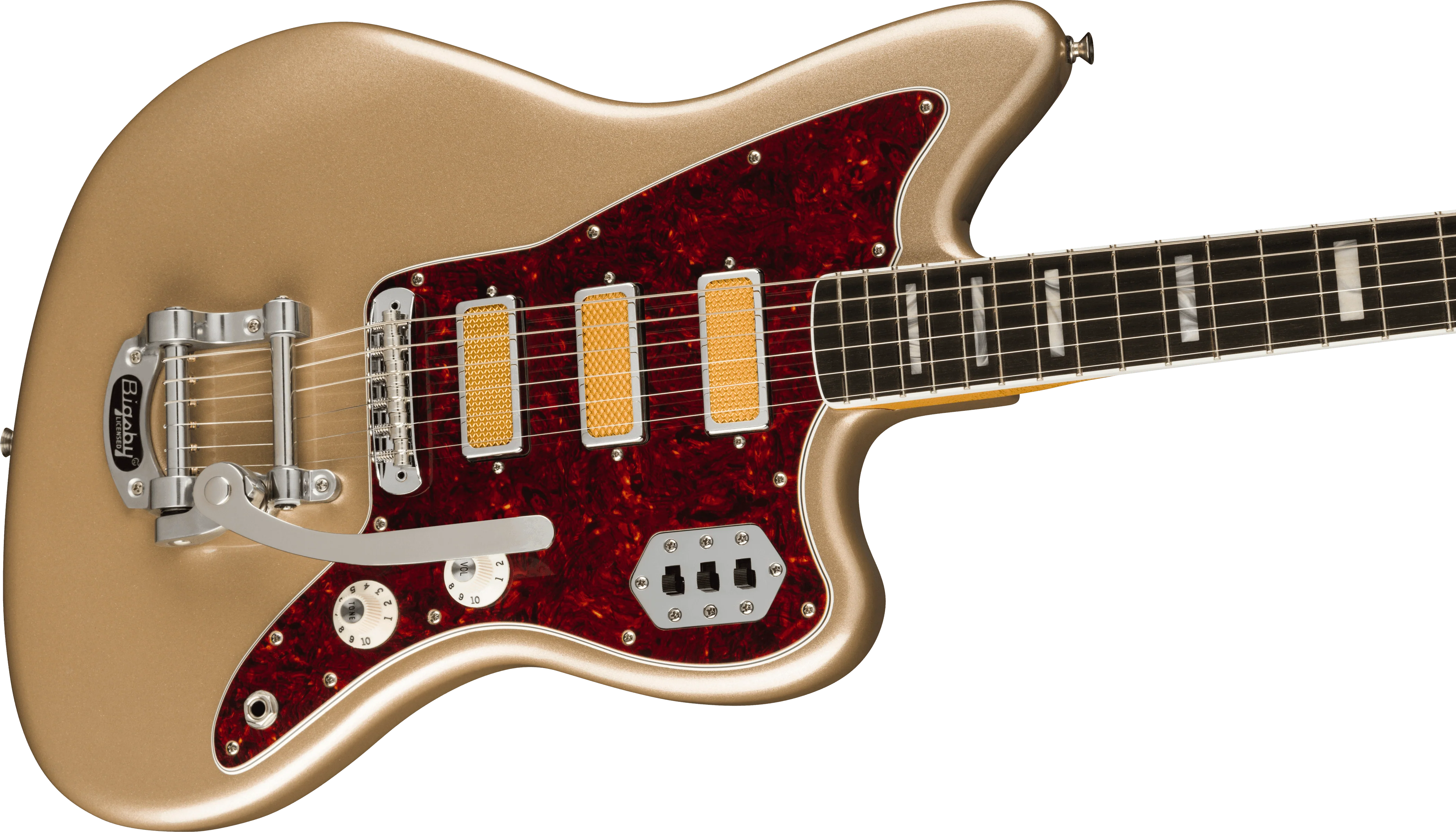 Guitarra Electrica Fender Jazzmaster Gold Foil Ebony Fingerboard, Shoreline Gold 0140701344 - Image 4