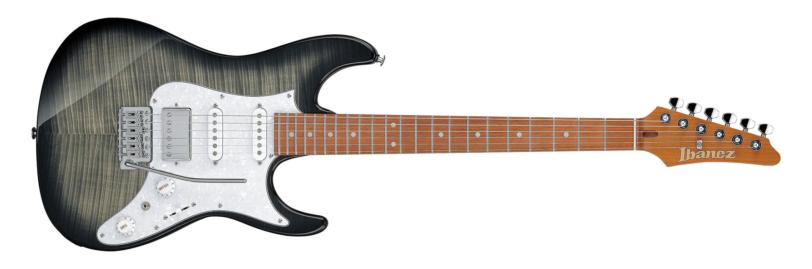Guitarra Electrica Ibanez Az22s1f-tks Negro Transparente