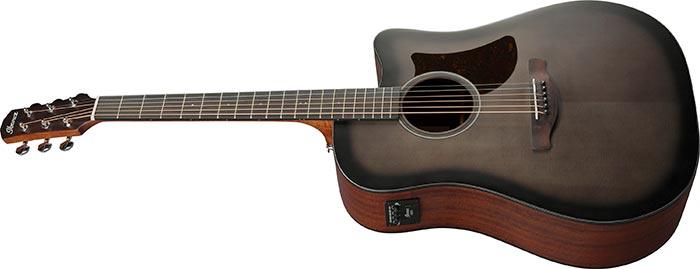 Guitarra Electroacustica Ibanez AAD50CE-TCB Charcoal Burst transparente de bajo brillo - Image 2