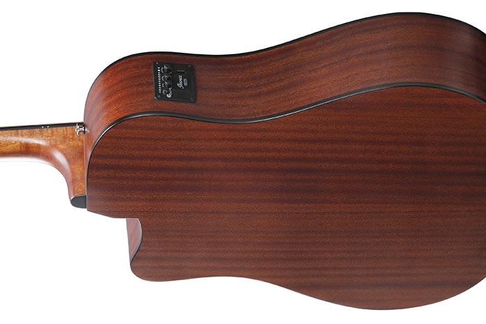Guitarra Electroacustica Ibanez AAD50CE-TCB Charcoal Burst transparente de bajo brillo - Image 4