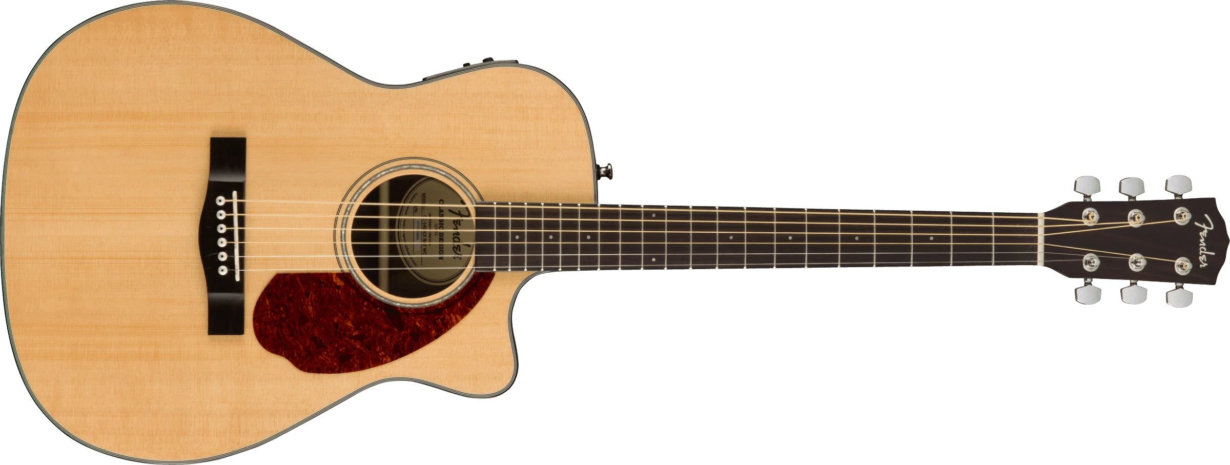 Guitarra Electroacustica Fender CC-140SCE Concert, diapasón de nogal, natural con estuche 0970253321