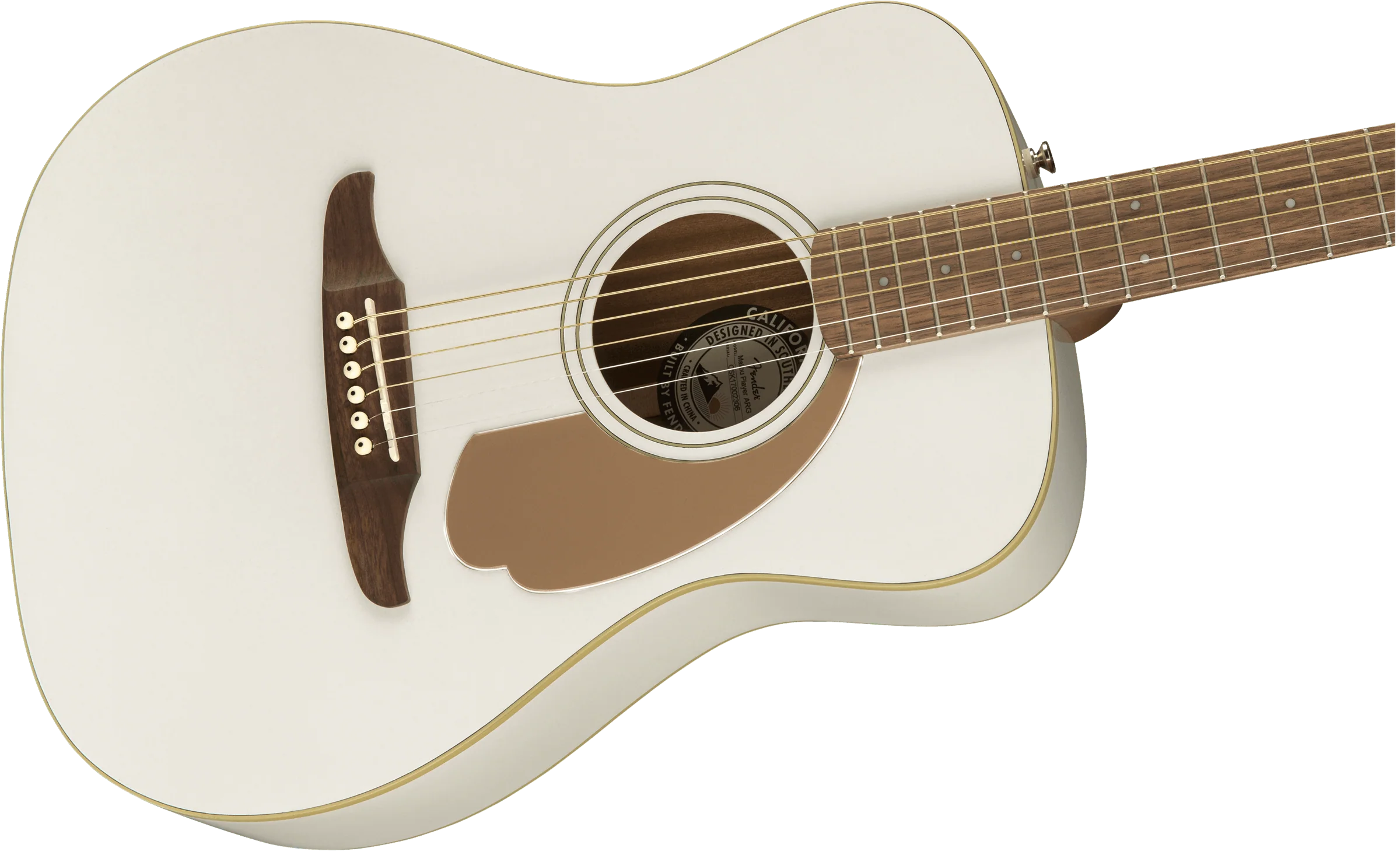 Guitarra Electroacustica Fender Malibu Player diapasón de nogal, oro ártico 0970722080 - Image 2