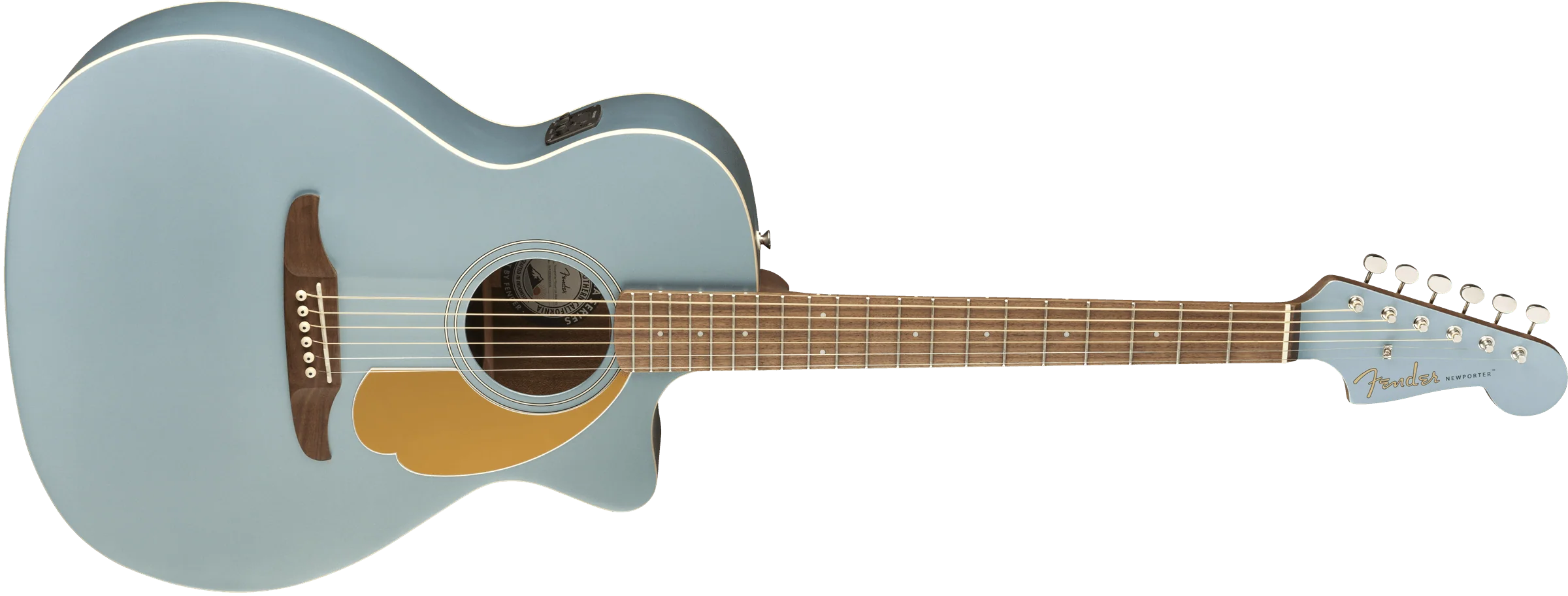 Guitarra Electroacustica Fender Newporter Player diapasón de nogal, azul hielo satinado 0970743062 - Image 5