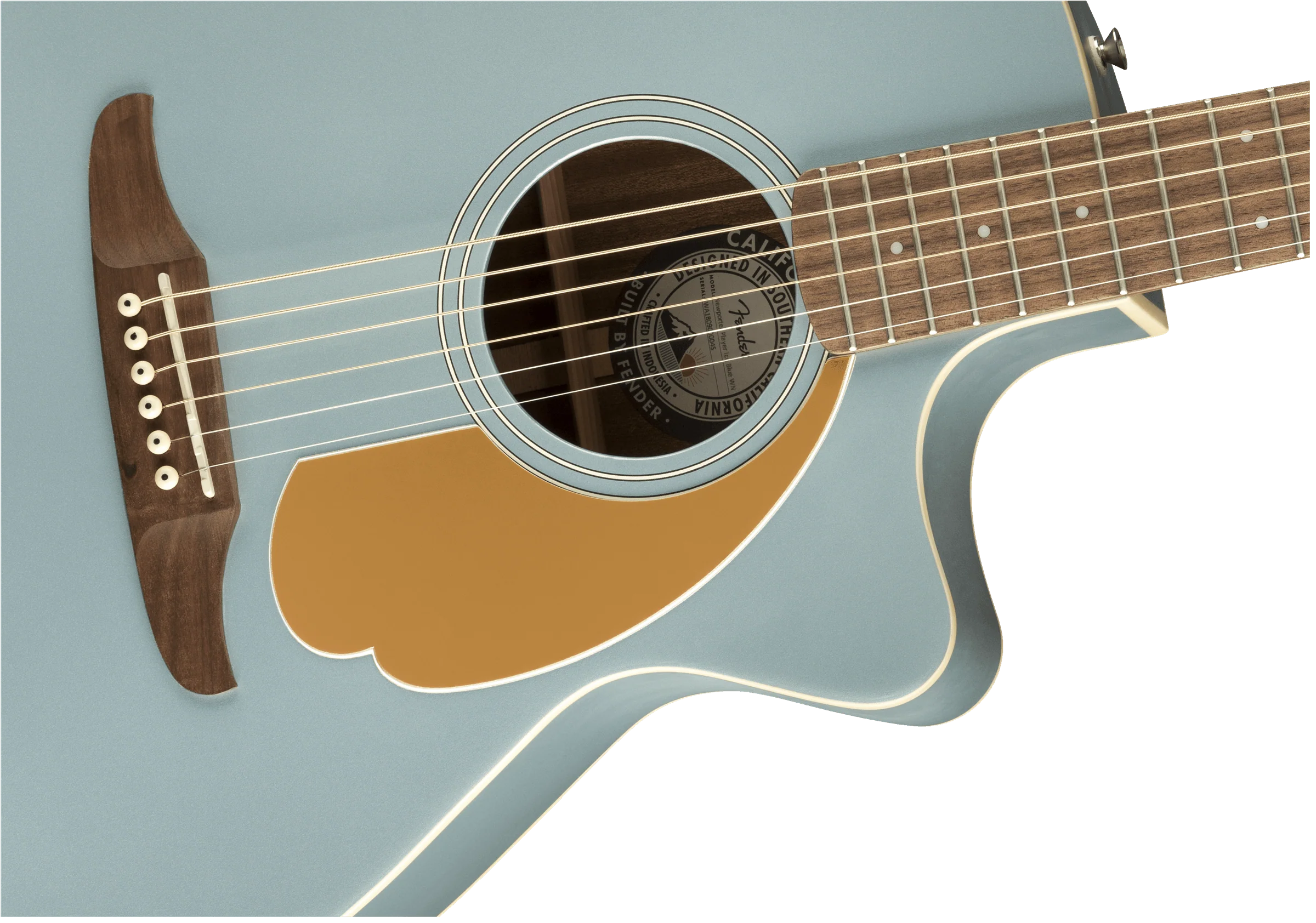 Guitarra Electroacustica Fender Newporter Player diapasón de nogal, azul hielo satinado 0970743062 - Image 6