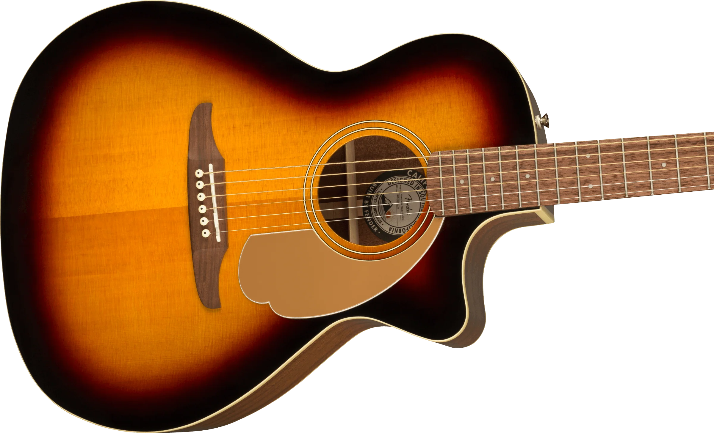 Guitarra Electroacustica Fender Newporter Player, Diapasón De Nogal, Sunburst 0970743003 - Image 2