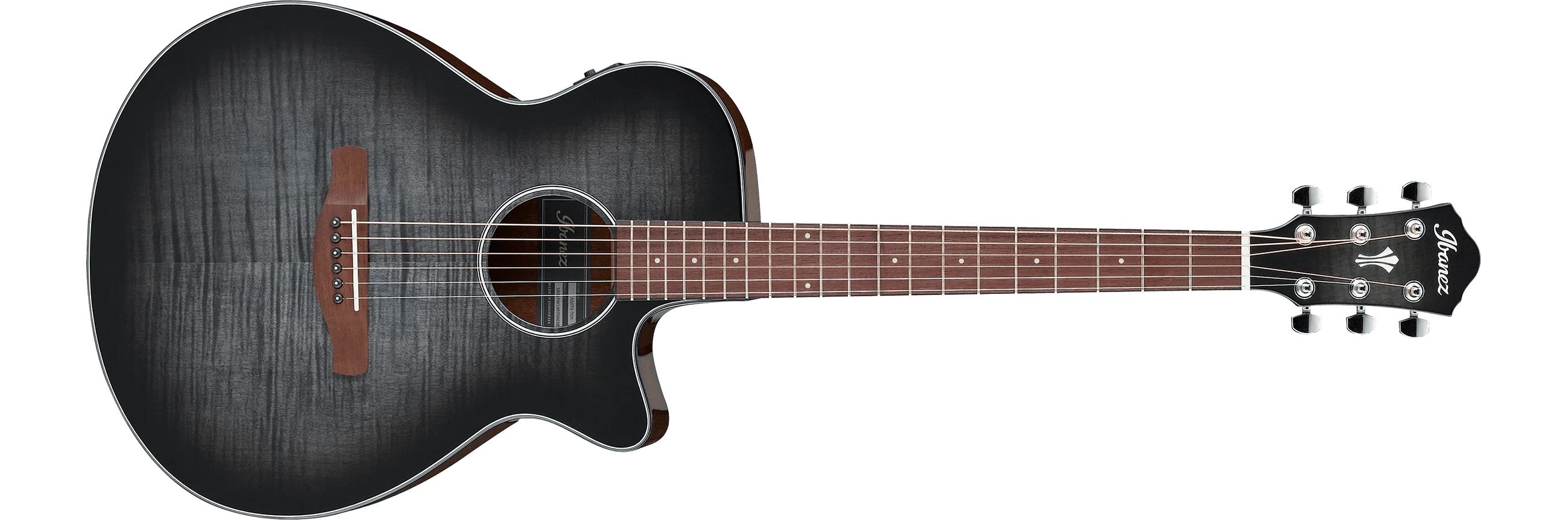 Guitarra Electroacustica Ibanez Aeg70-transparent Charcoal Burst High Gloss