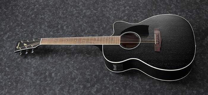 Guitarra Electroacustica Ibanez Pc14mhce-weathered Black Open Pore - Image 3