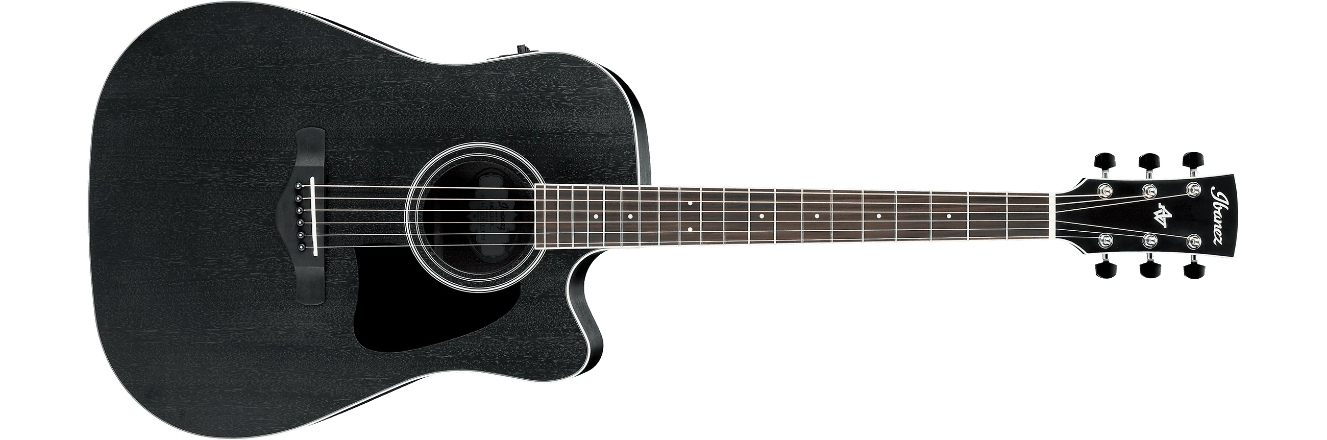Guitarra Electroacustica Ibanez Art Wood Aw84ce-weathered Black Open Pore