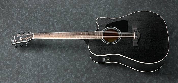 Guitarra Electroacustica Ibanez Art Wood Aw84ce-weathered Black Open Pore - Image 4